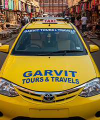 Scenic view of Delhi streets and architecture showcasing the vibrant culture of Rajasthan