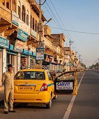 View of Jhunjhunu city and Jaipur route showing Rajasthan’s local life