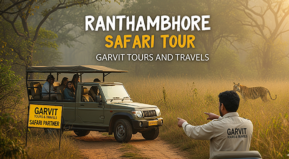 Open-jeep tiger safari in Ranthambhore National Park