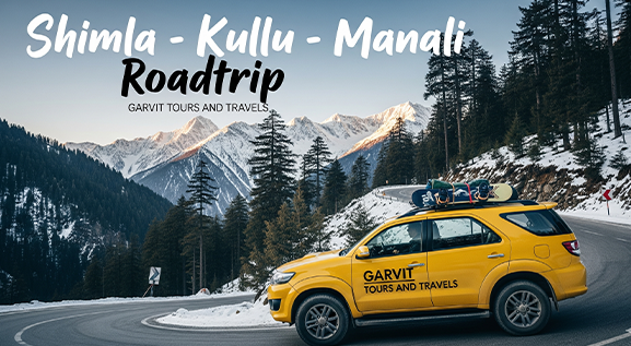 Snowy Himalayan road to Manali