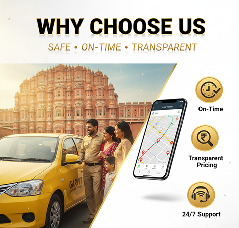 Garvit driver greeting passengers beside a clean yellow taxi